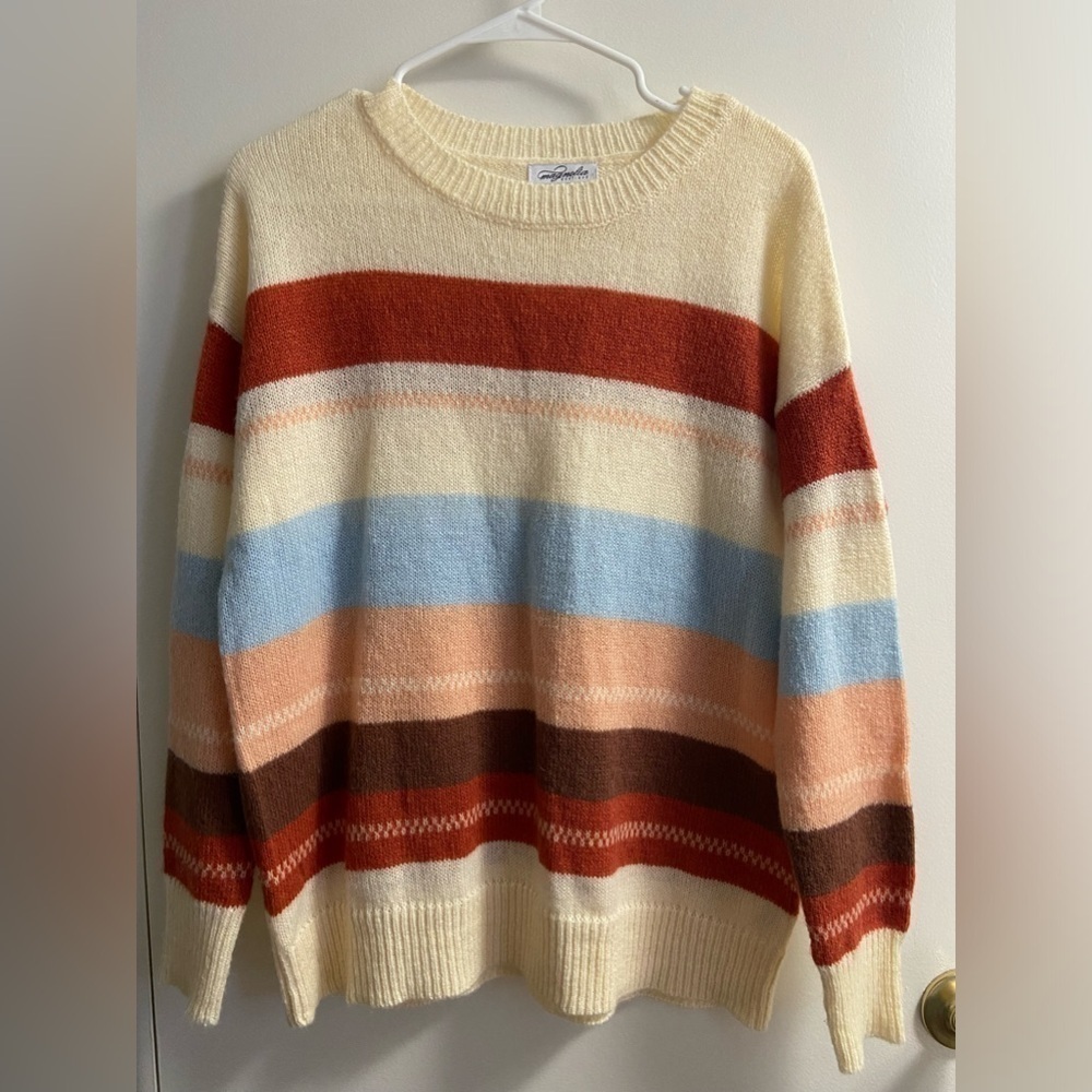 Magnolia boutique, small‎ women’s sweater striped fall favorite - Picture 2 of 7